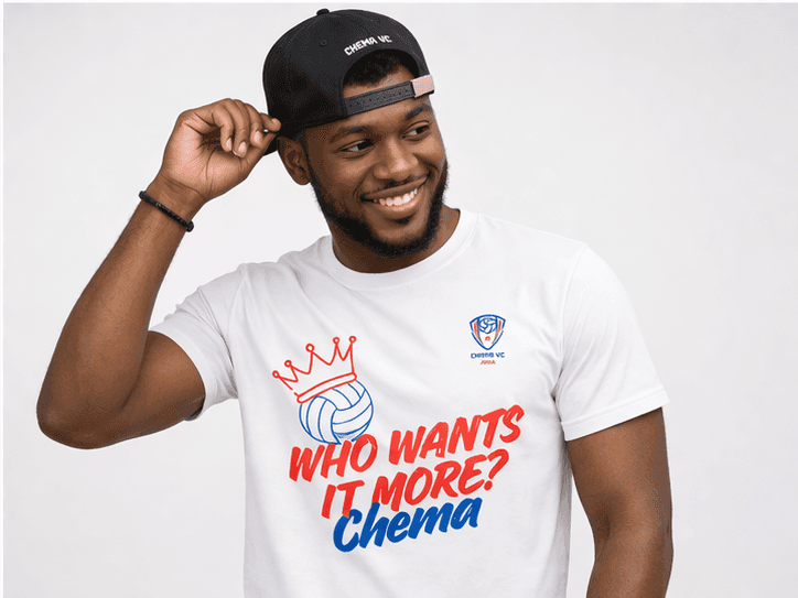 Chema VC men's white fan t-shirt.